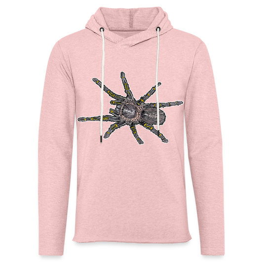 Unisex Kapuzensweatshirt Grammostola pulchripes - Rosa-Creme meliert