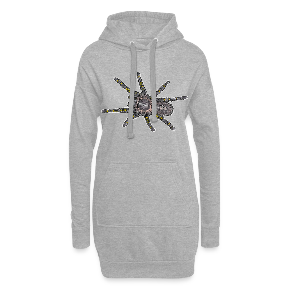 Hoodie-Kleid Grammostola pulchripes - Grau meliert