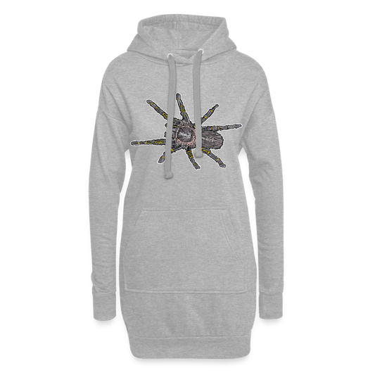 Hoodie-Kleid Grammostola pulchripes - Grau meliert