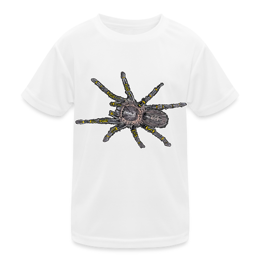 Kinder Funktions-T-Shirt Grammostola pulchripes - weiß