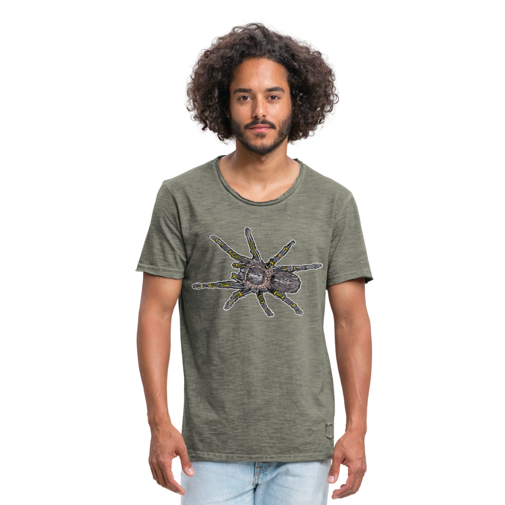Männer Vintage T-Shirt Grammostola pulchripes - Vintage Khaki