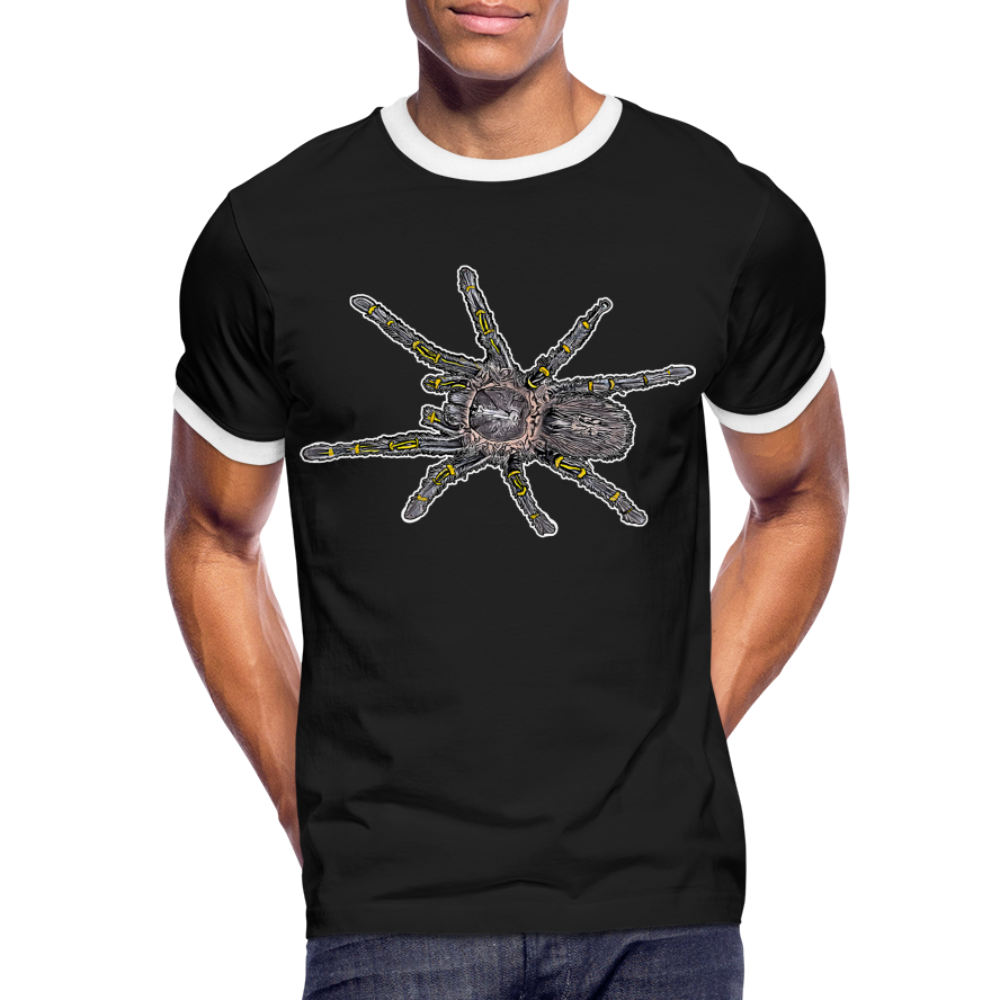 Männer Kontrast-T-Shirt Grammostola pulchripes - Schwarz/Weiß