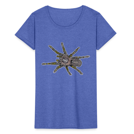 Frauen-Fruit of the Loom T-Shirt - Blau meliert