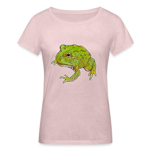 Frauen Stanley & Stella Bio-T-Shirt Ceratophrys cranwelli Peppermint Blue - Rosa-Creme meliert