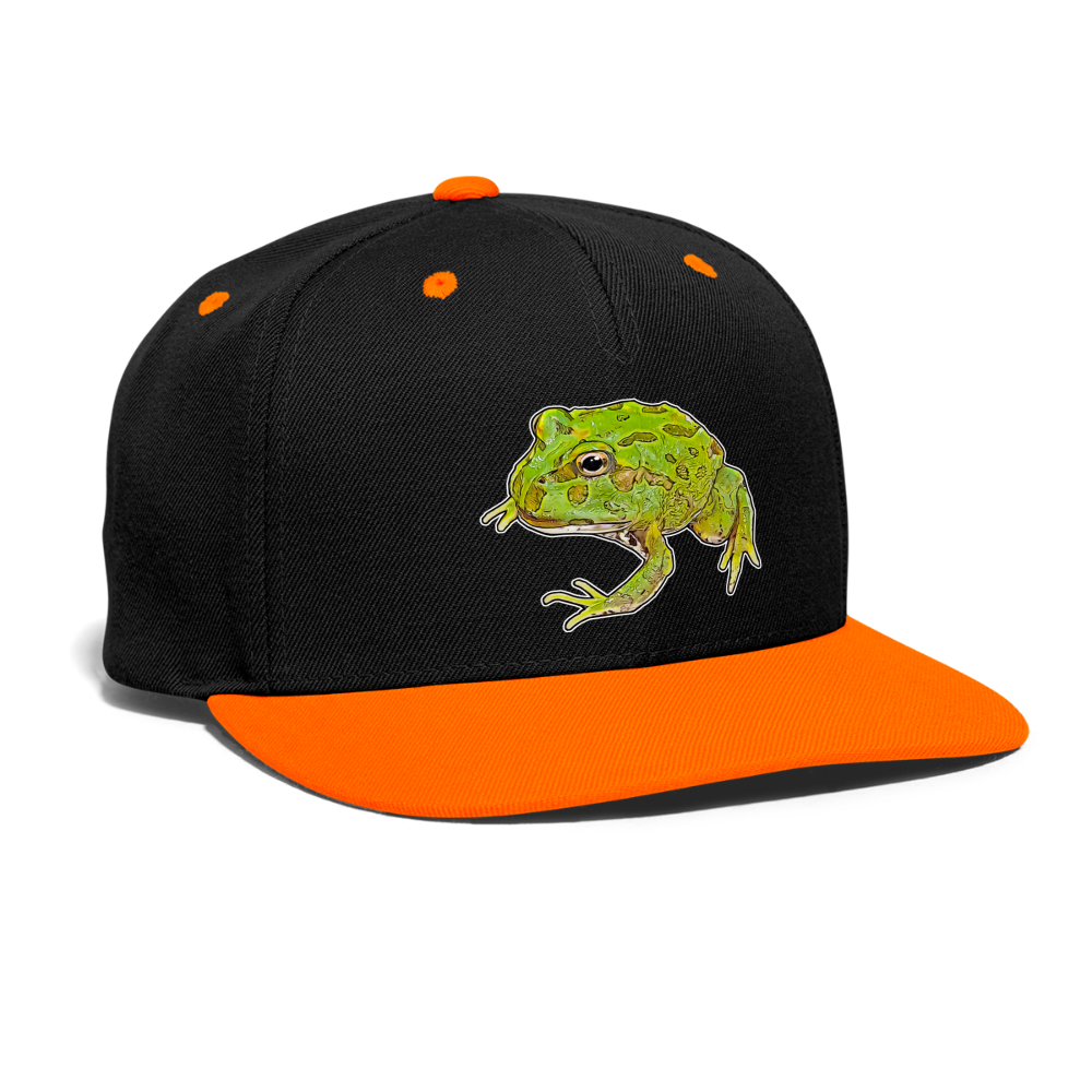 Cappy Kontrast Snapback Ceratophrys cranwelli Peppermint Blue - Schwarz/Neonorange
