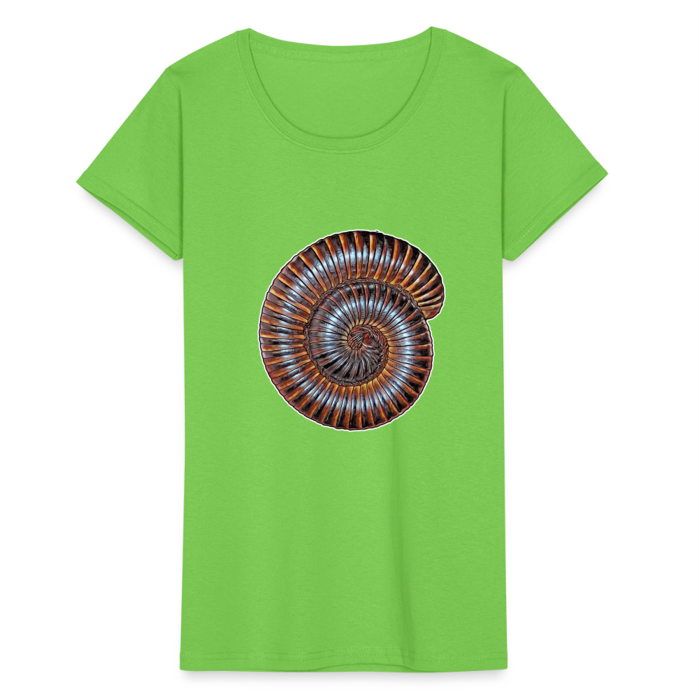 Frauen Fruit of the Loom T-Shirt Archispirostreptus gigas - Hellgrün