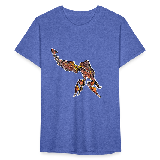 Männer Fruit of the Loom T-Shirt Phyllocrania paradoxa - Blau meliert