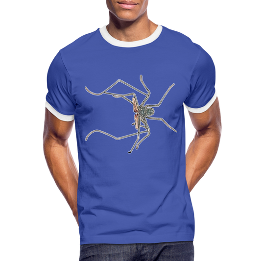 Männer Kontrast-T-Shirt Euphrynichus bacillifer - Blau/Weiß