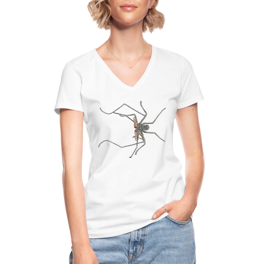 Frauen-T-Shirt mit V-Ausschnitt Euphrynichus bacillifer - weiß