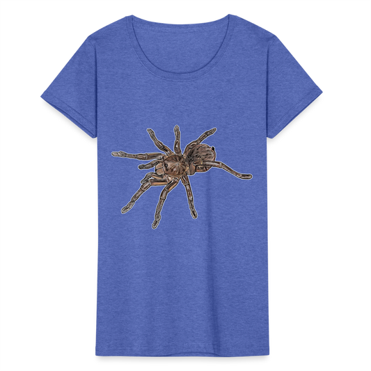Frauen Fruit of the Loom T-Shirt Theraphosa stirmi juvenile - Blau meliert