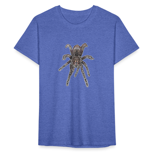 Männer Fruit of the Loom T-Shirt Pamphobeteus sp Machala juvenile - Blau meliert