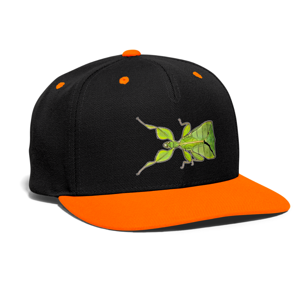 Cappy Kontrast Snapback Phyllium philippinicum female - Schwarz/Neonorange