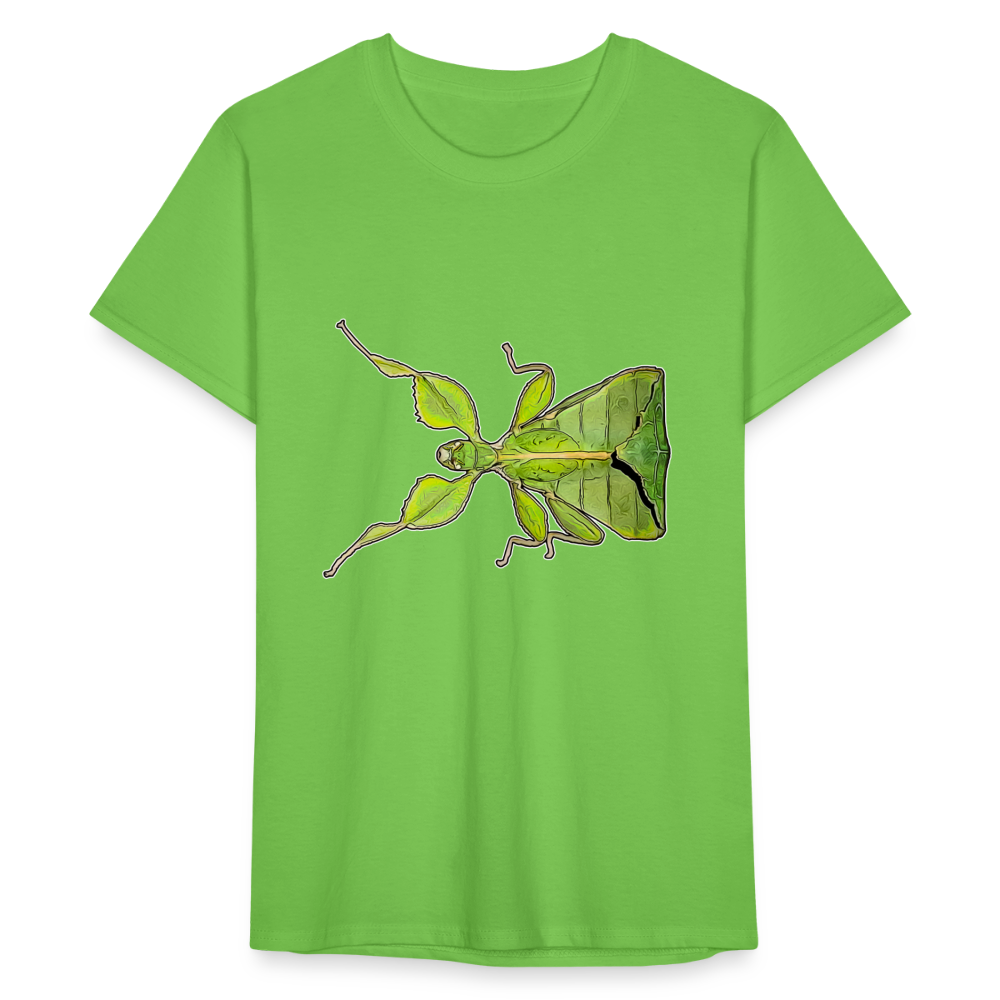 Männer Fruit of the Loom T-Shirt Phyllium philippinicum female - Hellgrün