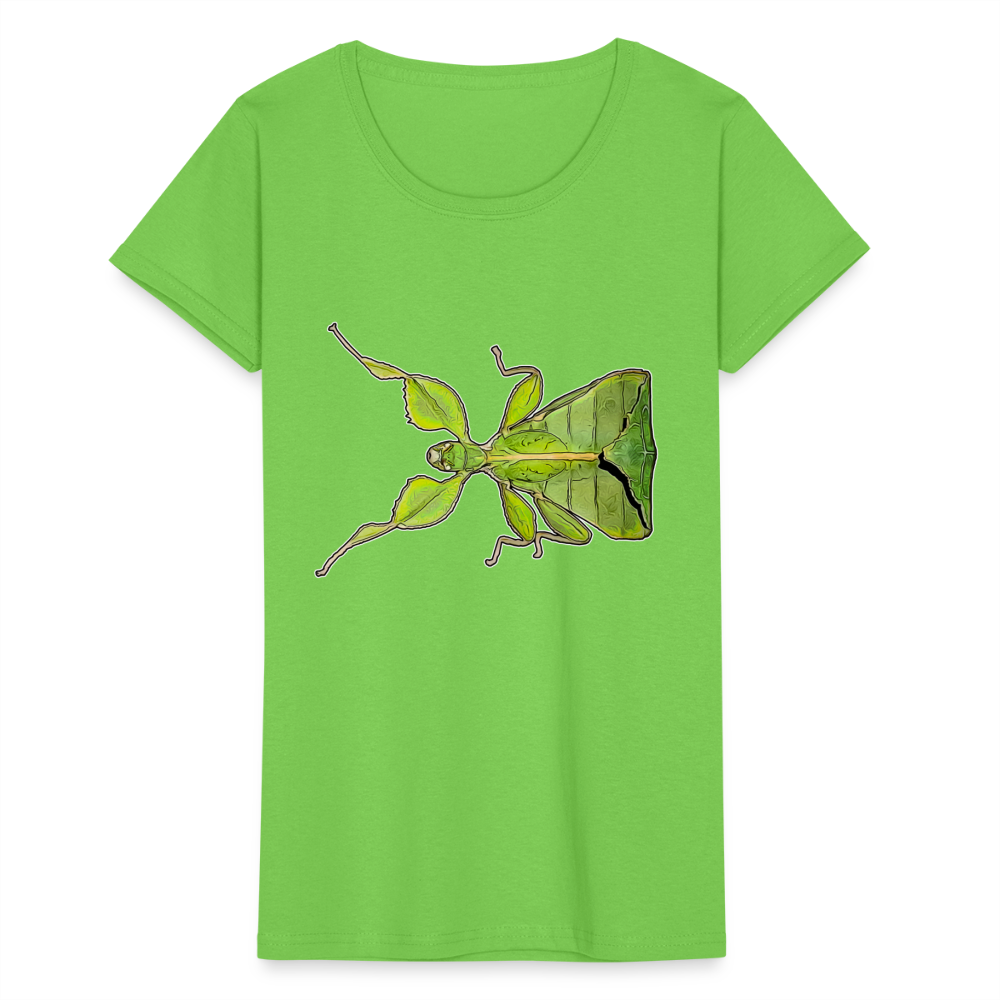 Frauen Fruit of the Loom T-Shirt Phyllium philippinicum female - Hellgrün