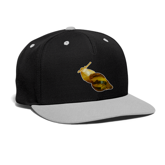 Cappy Kontrast Snapback Achatina reticulata Low Poly - Schwarz/Grau