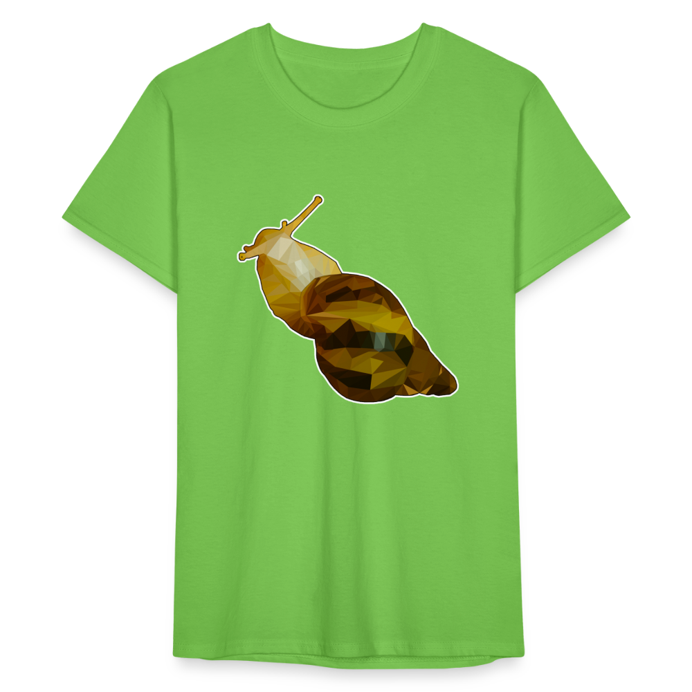 Männer Fruit of the LoomnT-Shirt Achatina reticulata Low Poly - Hellgrün