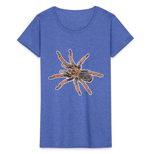 Frauen Fruit of the Loom T-Shirt Brachypelma emilia - Blau meliert