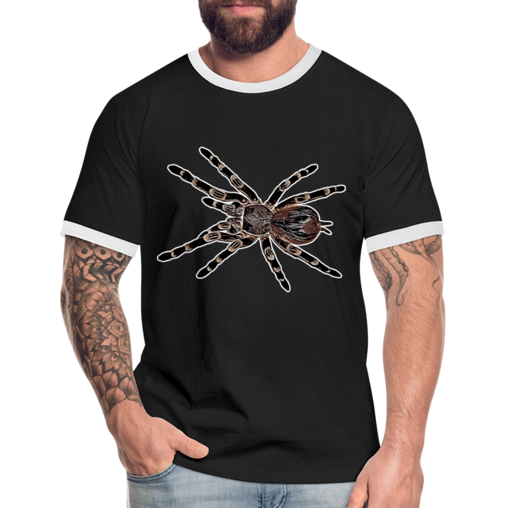 Männer Kontrast-T-Shirt Acanthoscurria geniculata - Schwarz/Weiß