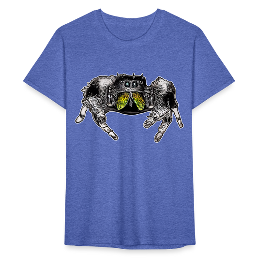 Männer Fruit of the Loom T-Shirt Phidippus regius Rastafari male - Blau meliert