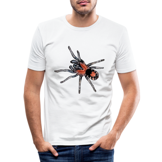 Männer Slim Fit T-Shirt Cyriocosmus elegans - weiß