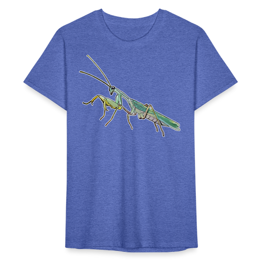 Männer Fruit of the Loom T-Shirt Sphodromantis lineola male - Blau meliert