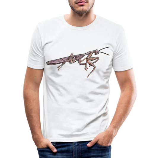 Männer Slim Fit T-Shirt Rhombodera kirbyi male - weiß