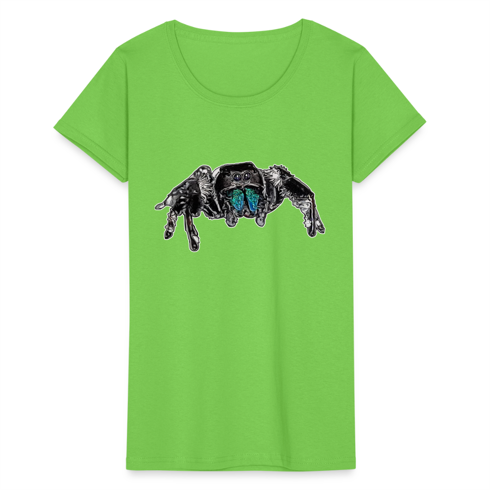 Frauen Fruit of the Loom T-Shirt Phidippus regius Everglades male - Hellgrün