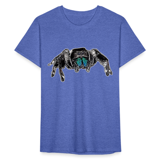 Männer Fruit of the Loom T-Shirt Phidippus regius Everglades male - Blau meliert