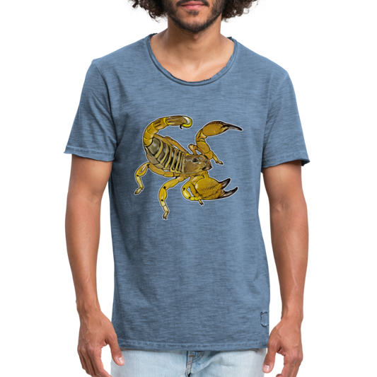 Männer Vintage T-Shirt Scorpio maurus palmatus - Vintage Denim