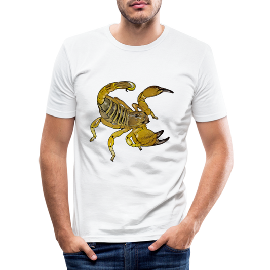 Männer Slim Fit T-Shirt Scorpio maurus palmatus - weiß