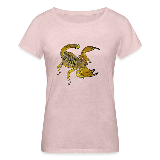 Frauen Stanley & Stella Bio-T-Shirt Scorpio maurus palmatus - Rosa-Creme meliert