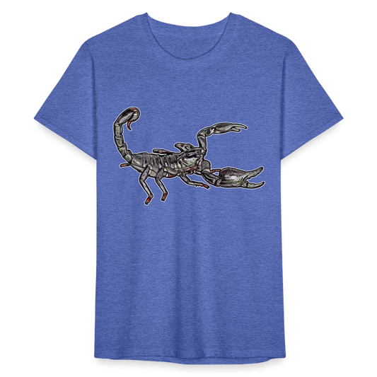 Männer Fruit of the Loom T-Shirt Heterometrus silenus - Blau meliert