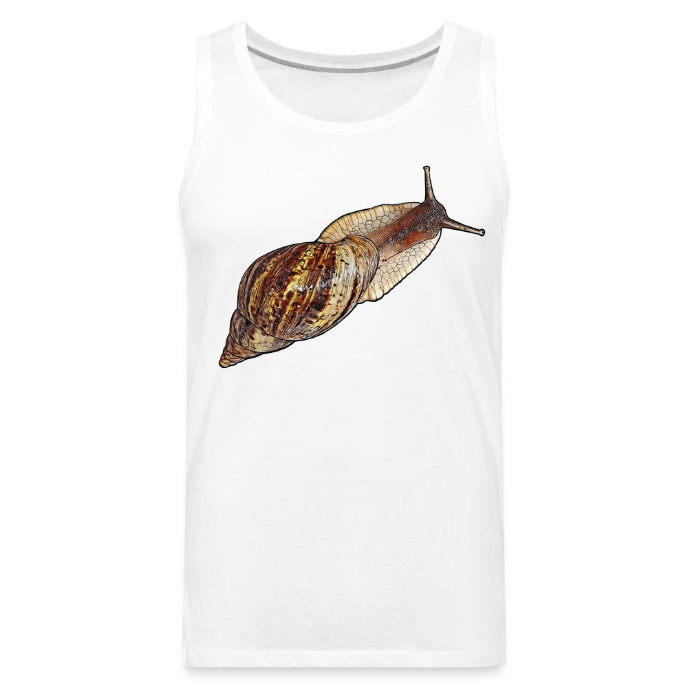 Männer Tank Top Achatina reticulata wildfarben - weiß