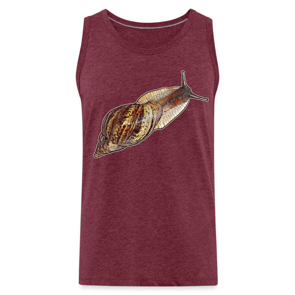 Männer Tank Top Achatina reticulata wildfarben - Bordeauxrot meliert