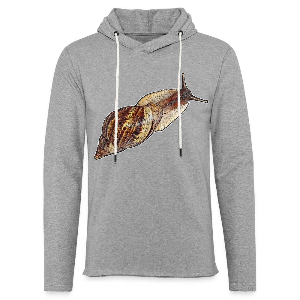 Unisex Kapuzensweatshirt Achatina reticulata wildfarben - Grau meliert