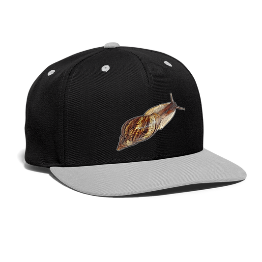 Cappy Kontrast Snapback Achatina reticulata wildfarben - Schwarz/Grau