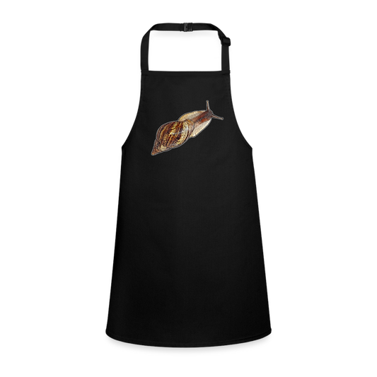 Kinder Kochschürze Achatina reticulata wildfarben - Schwarz