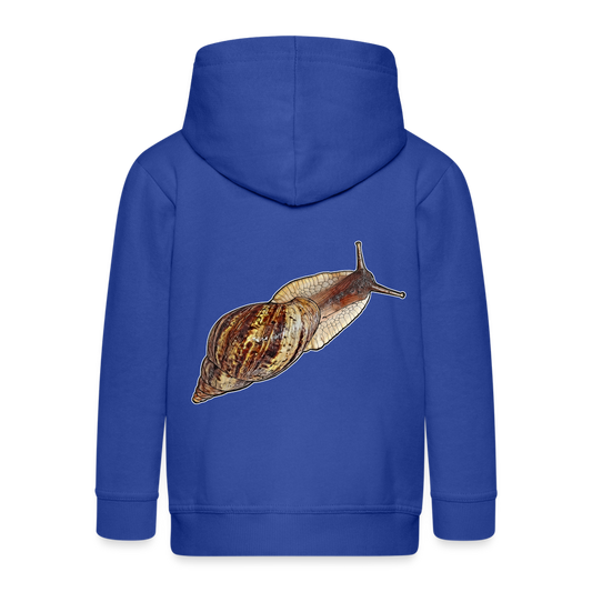 Kinder/ Teenager Zip-Hoodie Achatina reticulata wildfarben - Royalblau