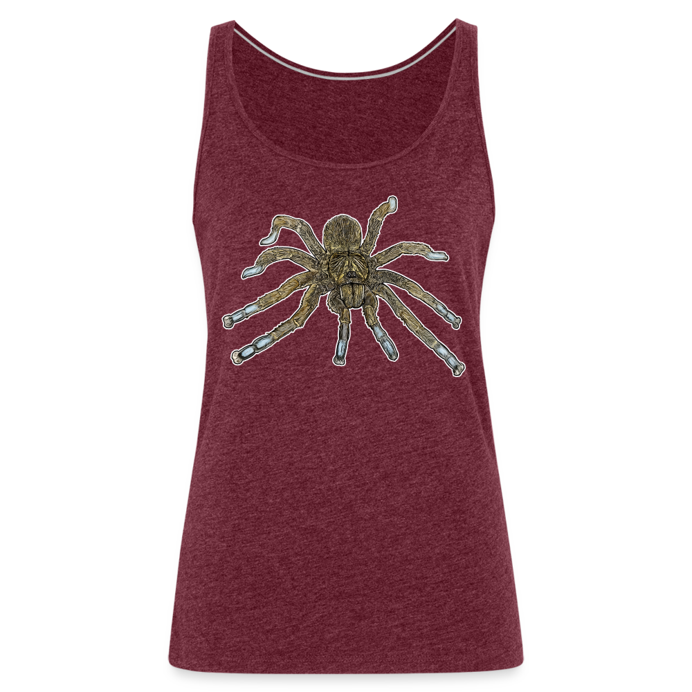 Frauen Tank Top Idiothele mira - Bordeauxrot meliert