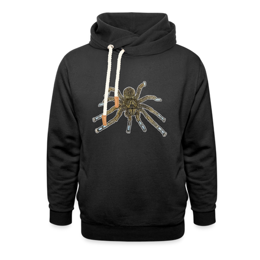 Unisex Schalkragen Hoodie Idiothele mira - Schwarz