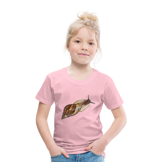 Kinder Basic T-Shirt Achatina reticulata wildfarben - Hellrosa