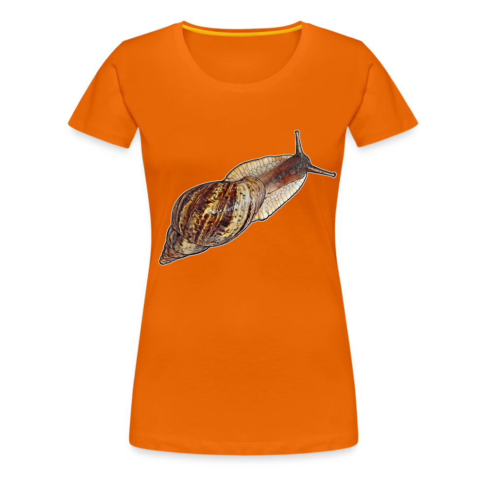 Frauen Basic T-Shirt Achatina reticulata wildfarben - Orange