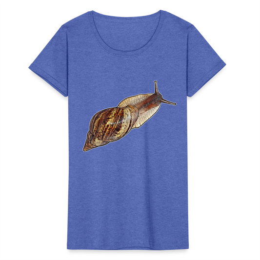 Frauen Fruit of the Loom T-Shirt Achatina reticulata wildfarben - Blau meliert