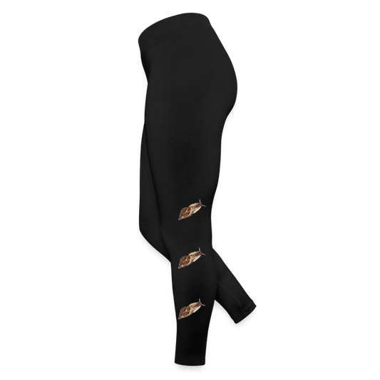 Frauen Jersey Leggings Achatina reticulata wildfarben - Schwarz