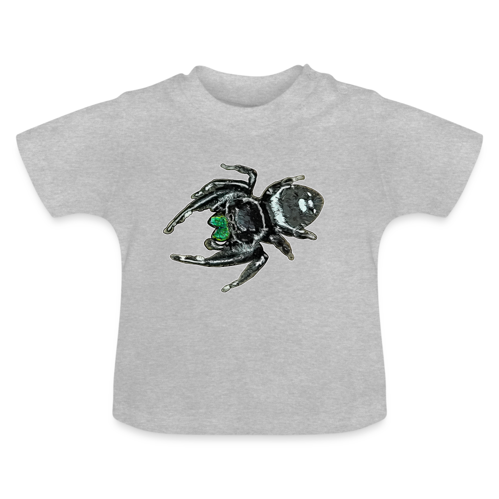 Baby T-Shirt Phidippus regius White Bahamas male - Grau meliert