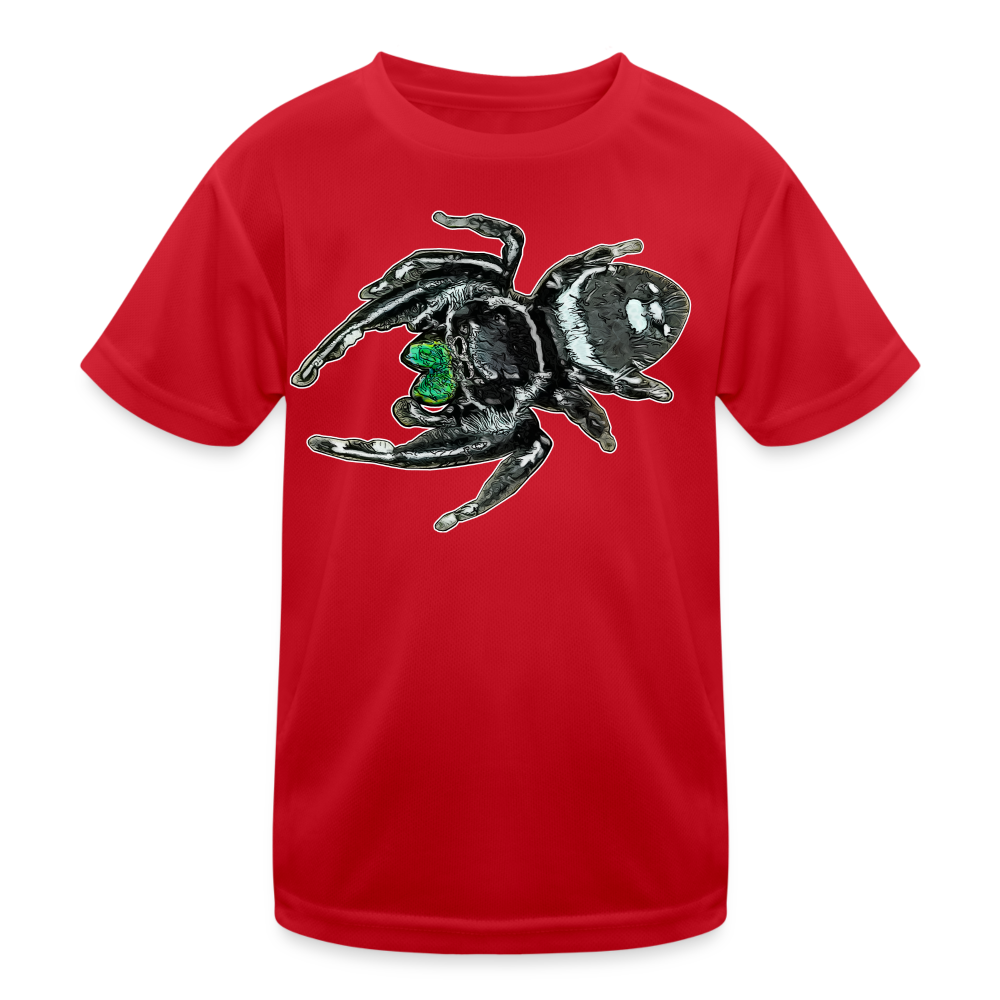 Kinder Funktions-T-Shirt Phidippus regius White Bahamas male - Rot