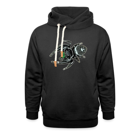 Unisex Schalkragen Hoodie Phidippus regius White Bahamas male - Schwarz