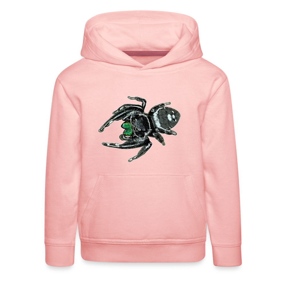 Kinder Hoodie Phidippus regius White Bahamas male - Kristallrosa