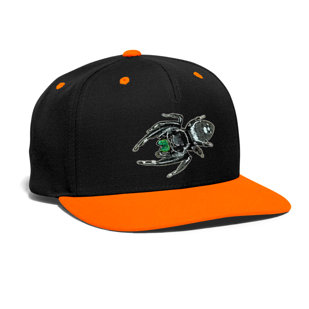 Cappy Kontrast Snapback Phidippus regius White Bahamas male - Schwarz/Neonorange