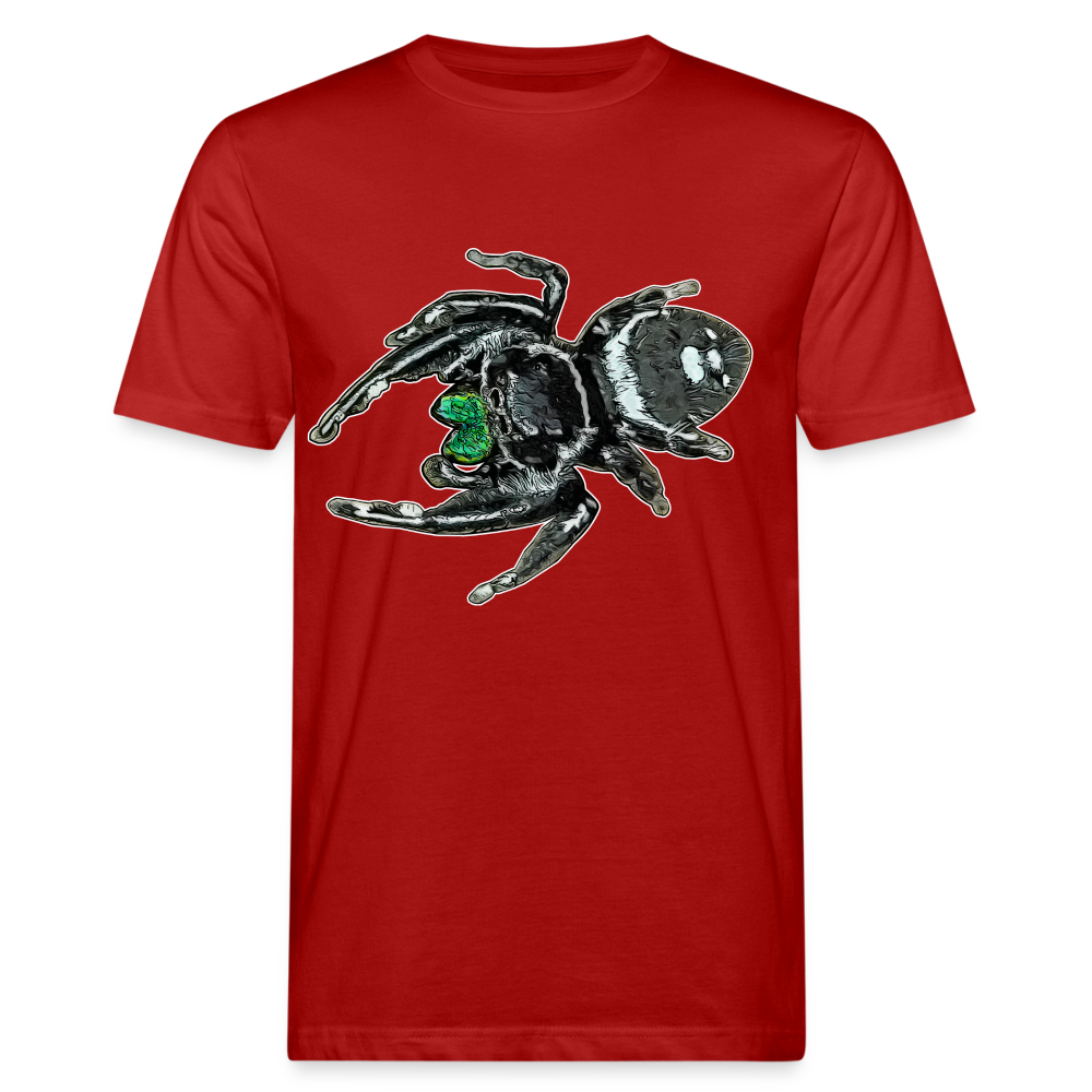 Männer Bio-T-Shirt Phidippus regius White Bahamas male - Dunkelrot